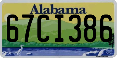 AL license plate 67CI386