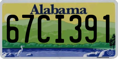 AL license plate 67CI391