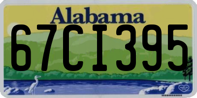 AL license plate 67CI395