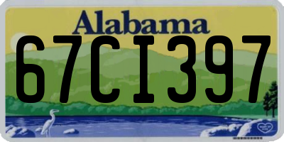 AL license plate 67CI397