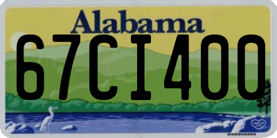 AL license plate 67CI400