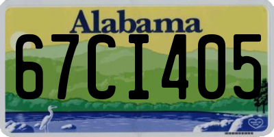 AL license plate 67CI405