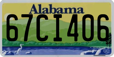 AL license plate 67CI406