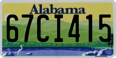 AL license plate 67CI415
