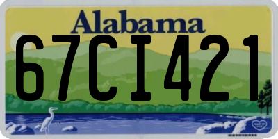 AL license plate 67CI421