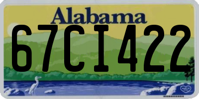 AL license plate 67CI422