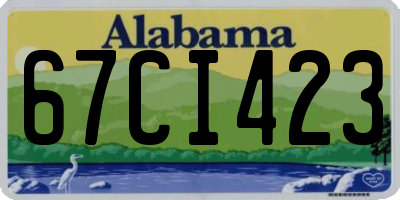 AL license plate 67CI423