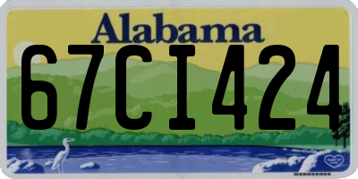 AL license plate 67CI424