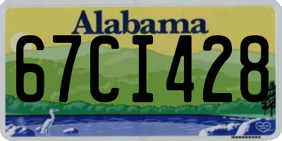 AL license plate 67CI428