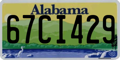 AL license plate 67CI429