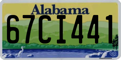 AL license plate 67CI441