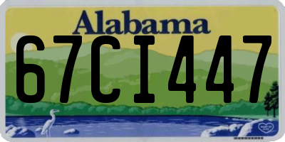 AL license plate 67CI447