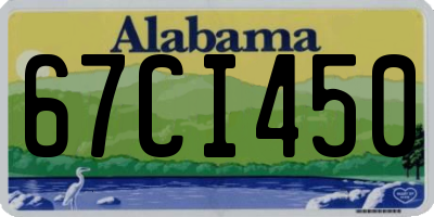 AL license plate 67CI450
