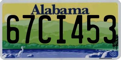 AL license plate 67CI453