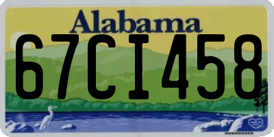 AL license plate 67CI458