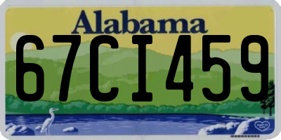 AL license plate 67CI459