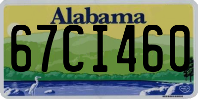 AL license plate 67CI460