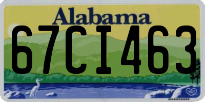 AL license plate 67CI463