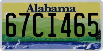 AL license plate 67CI465