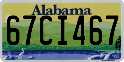 AL license plate 67CI467