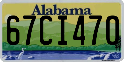 AL license plate 67CI470