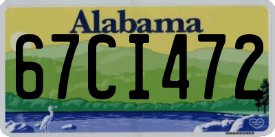AL license plate 67CI472
