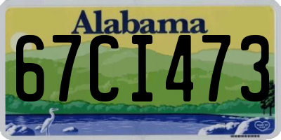 AL license plate 67CI473