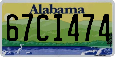 AL license plate 67CI474