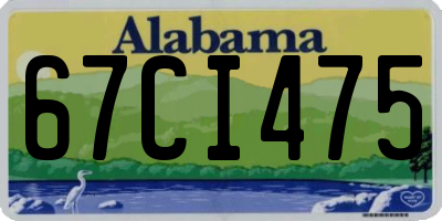 AL license plate 67CI475