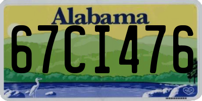 AL license plate 67CI476