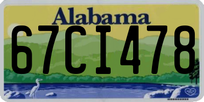 AL license plate 67CI478