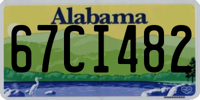 AL license plate 67CI482