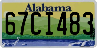 AL license plate 67CI483