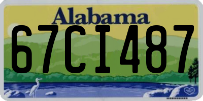 AL license plate 67CI487