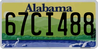 AL license plate 67CI488