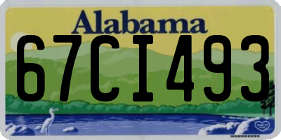 AL license plate 67CI493