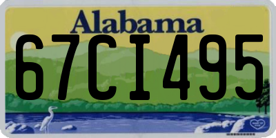 AL license plate 67CI495