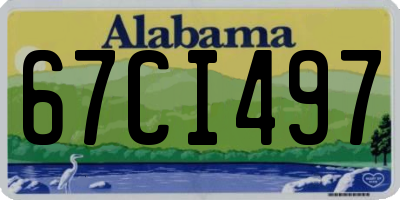AL license plate 67CI497
