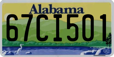 AL license plate 67CI501