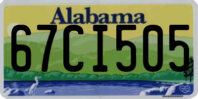 AL license plate 67CI505