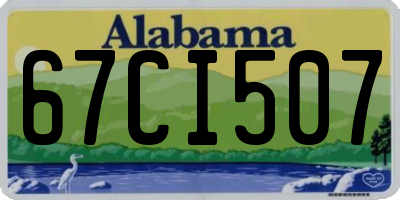 AL license plate 67CI507