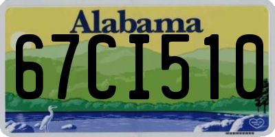 AL license plate 67CI510