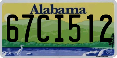AL license plate 67CI512