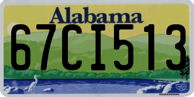 AL license plate 67CI513