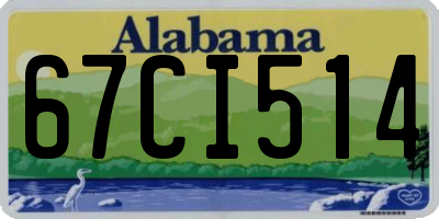 AL license plate 67CI514