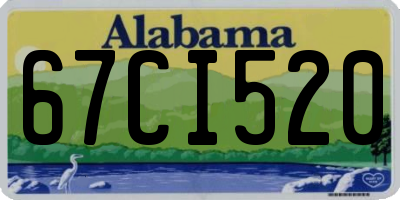 AL license plate 67CI520