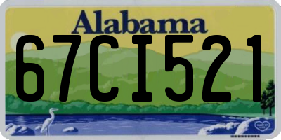 AL license plate 67CI521