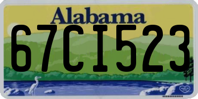 AL license plate 67CI523