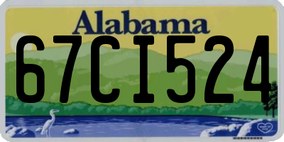 AL license plate 67CI524