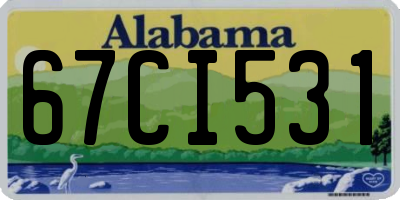 AL license plate 67CI531